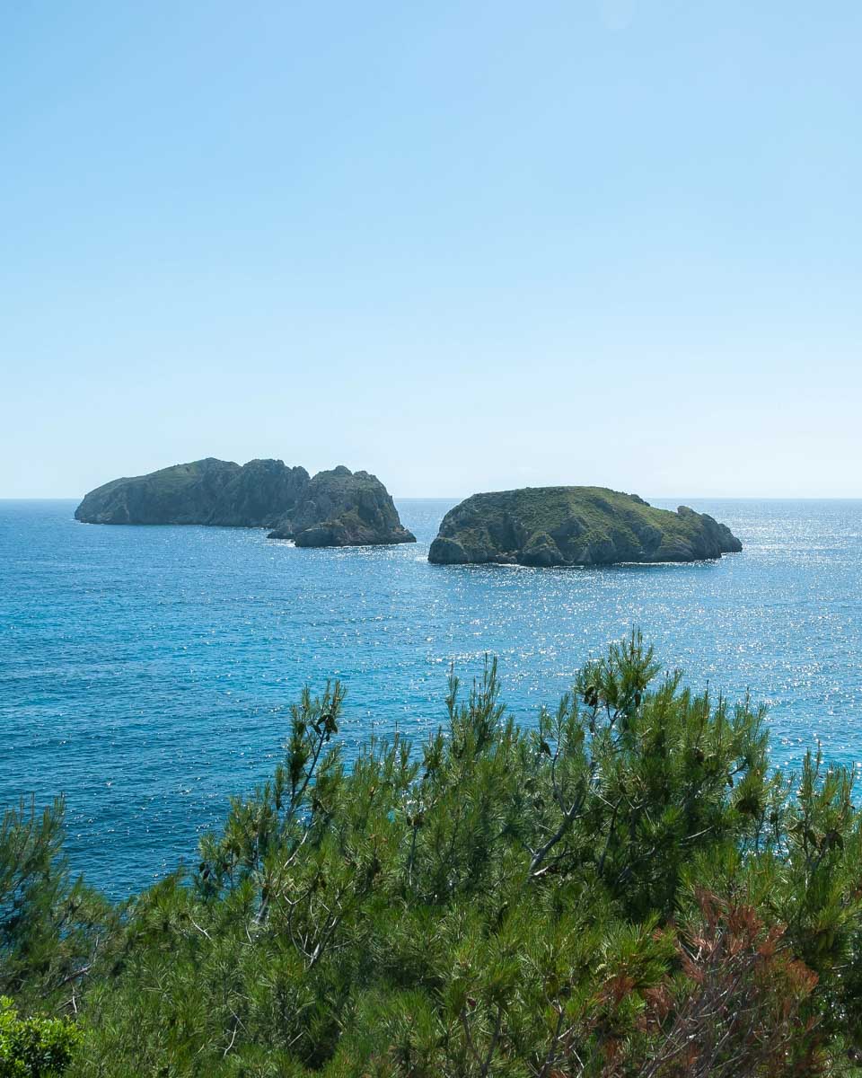 The Malgrats Islands seen on a Formula One Tour in Mallorca, Spain