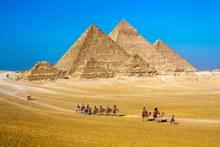 The Pyramids of Giza in Egypt 2