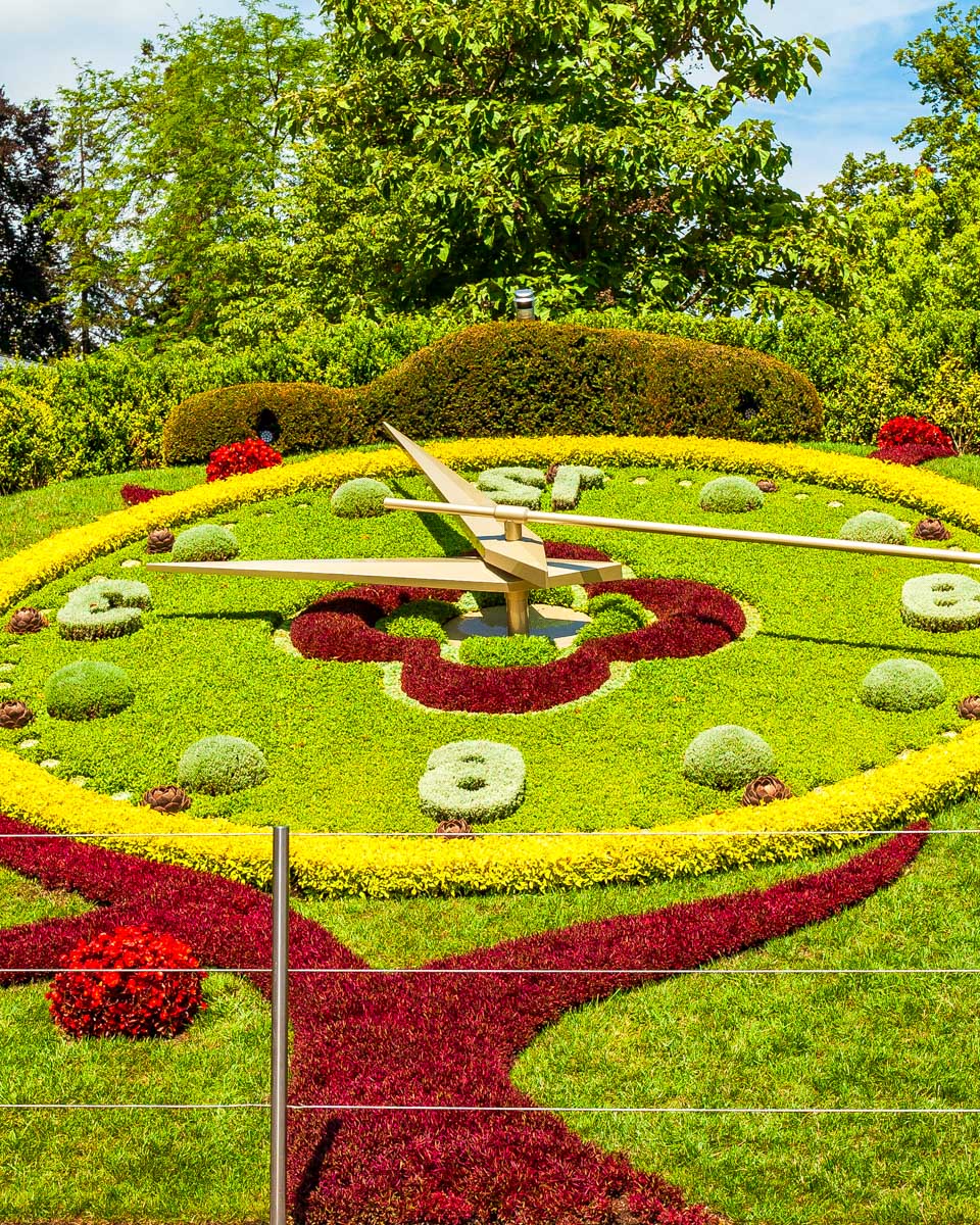 The flower clock in Geneva Switzerland
