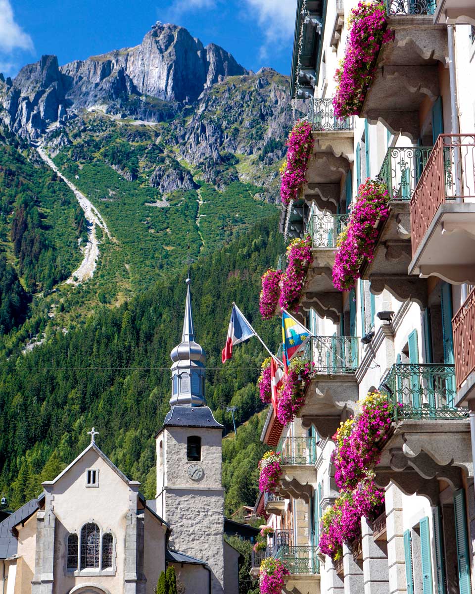 The town of Chamonix seen on a tour from Geneva Switzerland