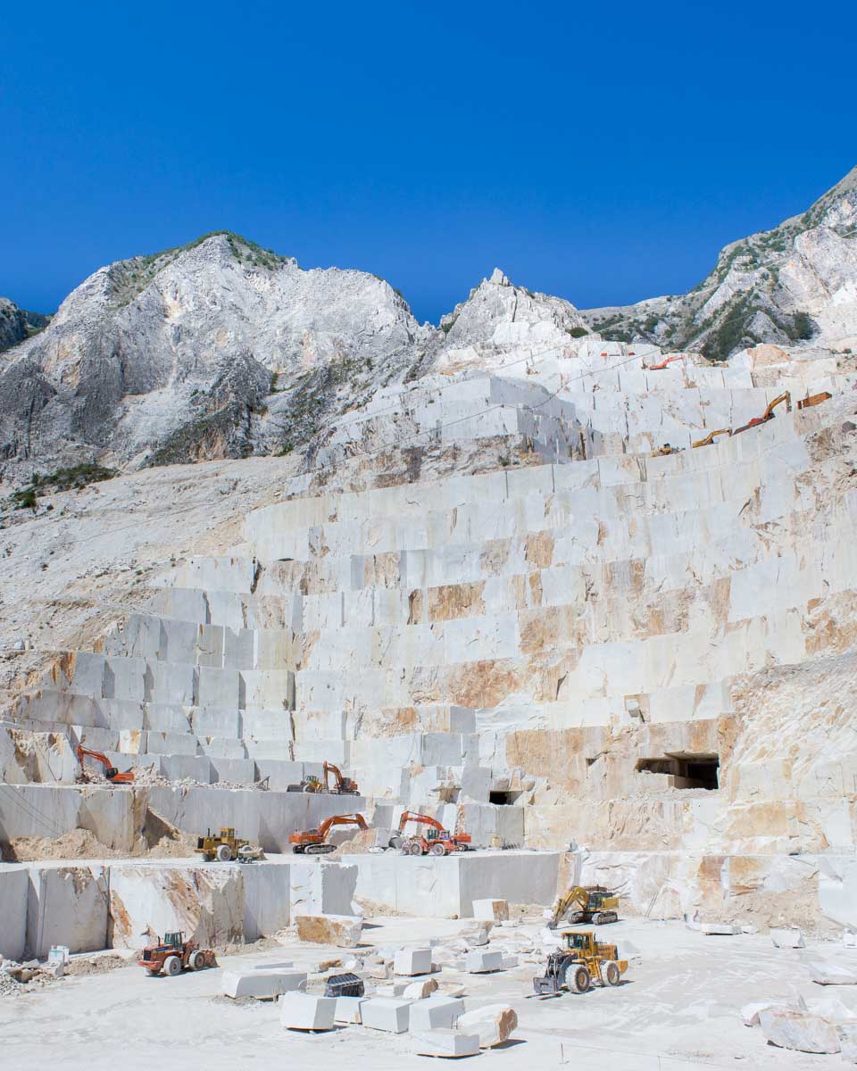 carrara marble quarries on a tour from Pisa Italy