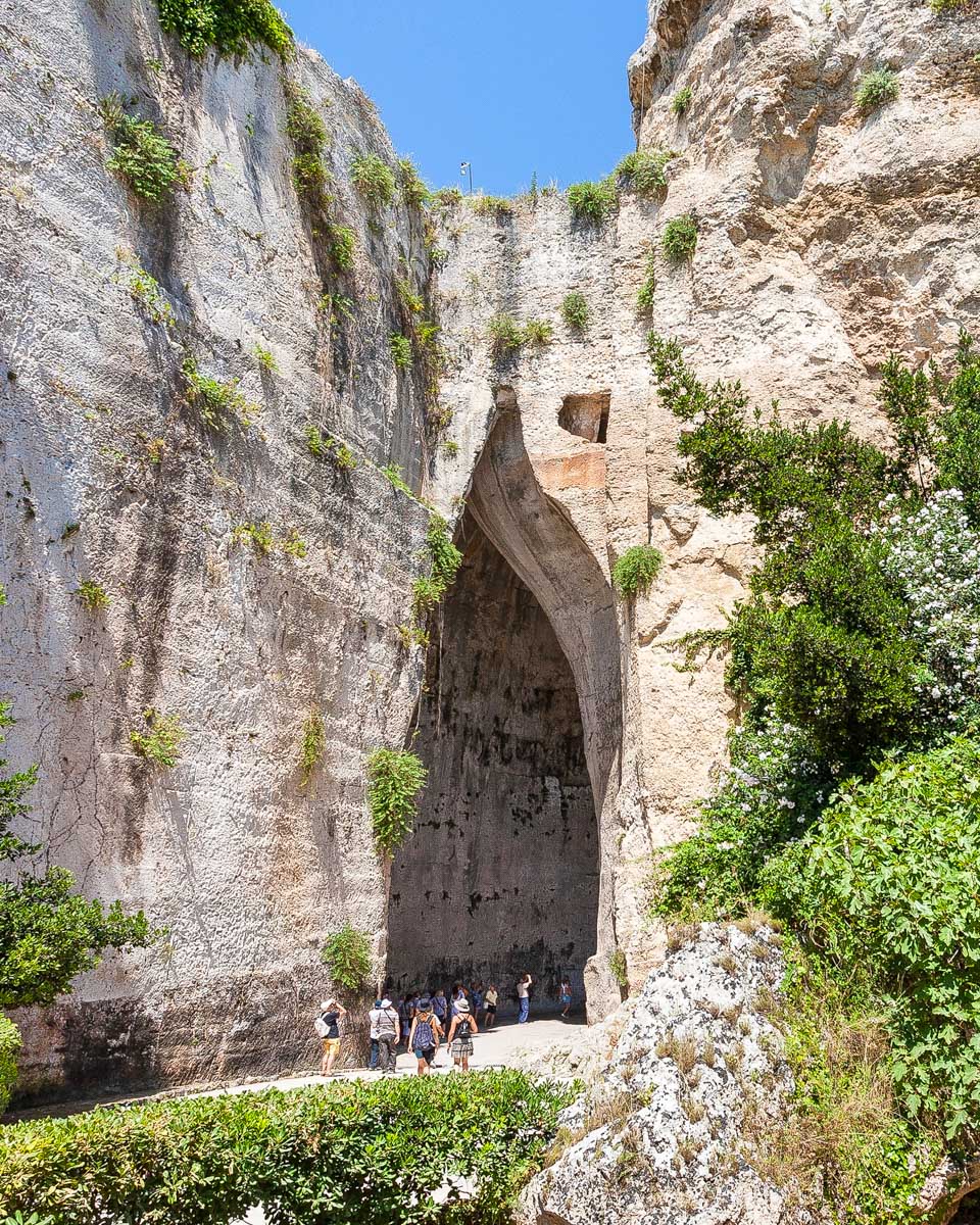 ear of dionysius in Syracuse seen on a tour from Sicily Italy