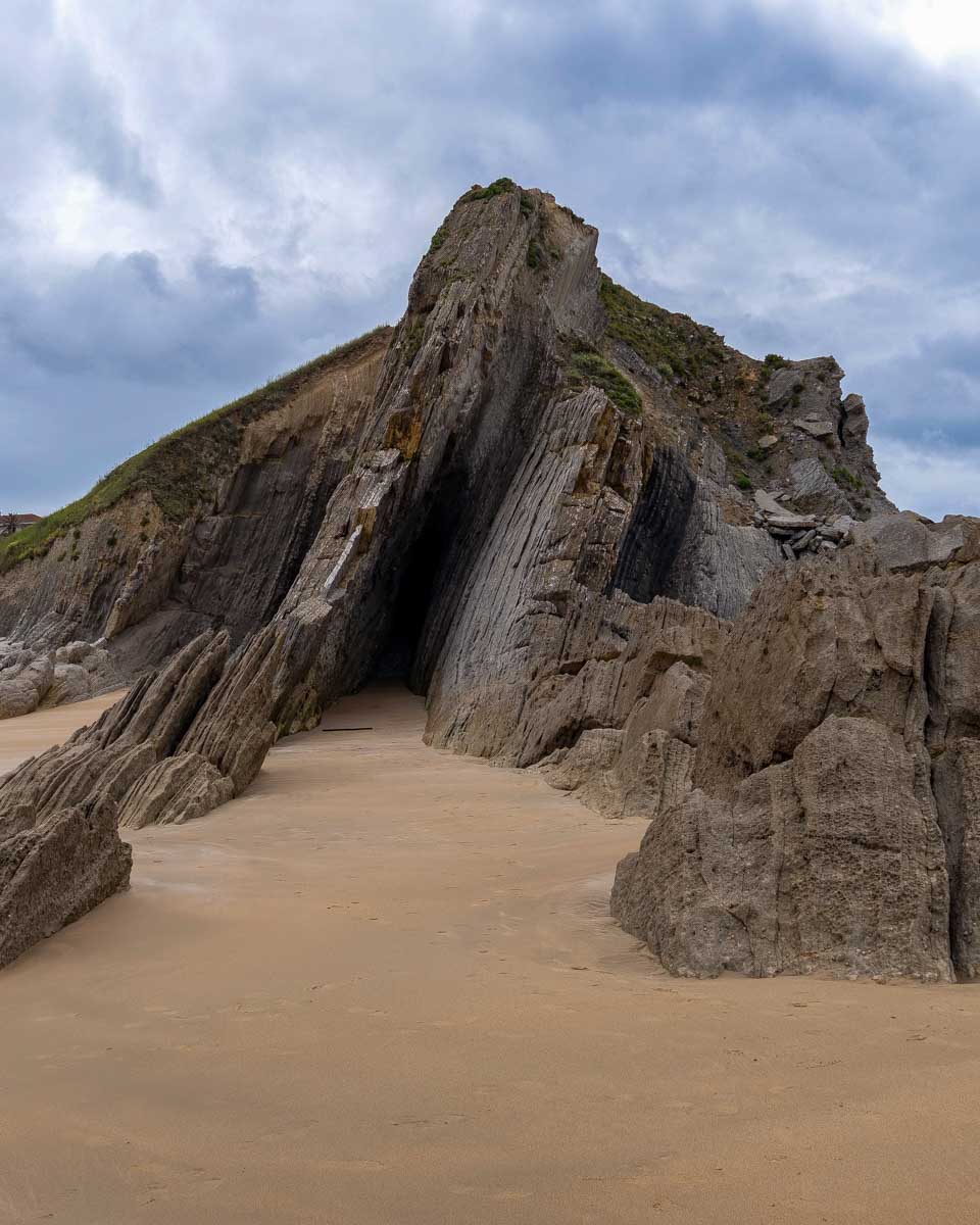 flysch rock formations seen on a tour from Bilbao Spain