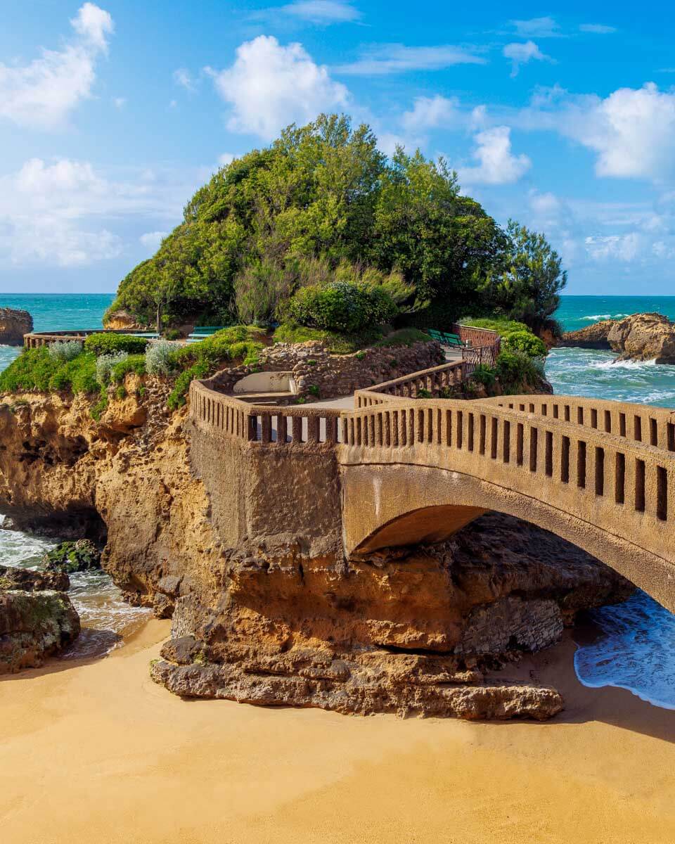 A bridge in the town of biarritz seen on a tour from San Sebastian Spain