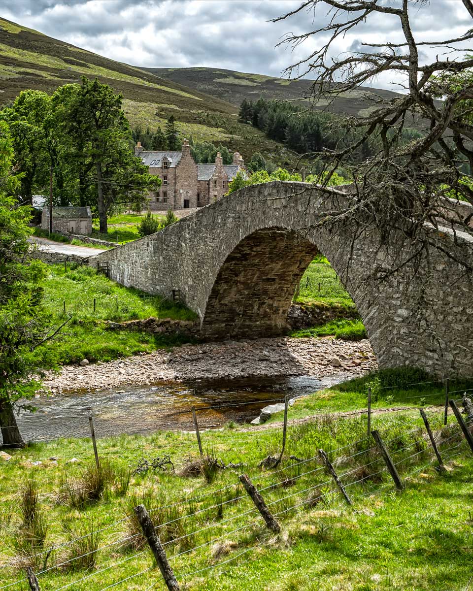 A bridge seen in cairngorms national park on a tour from Glasgow Scotland