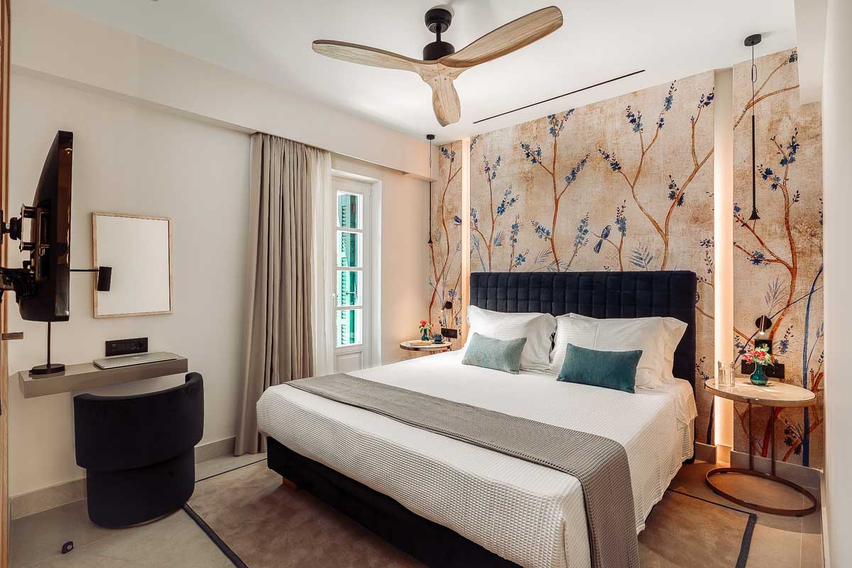 A hotel room at the New York Luxury Suites Corfu Greece