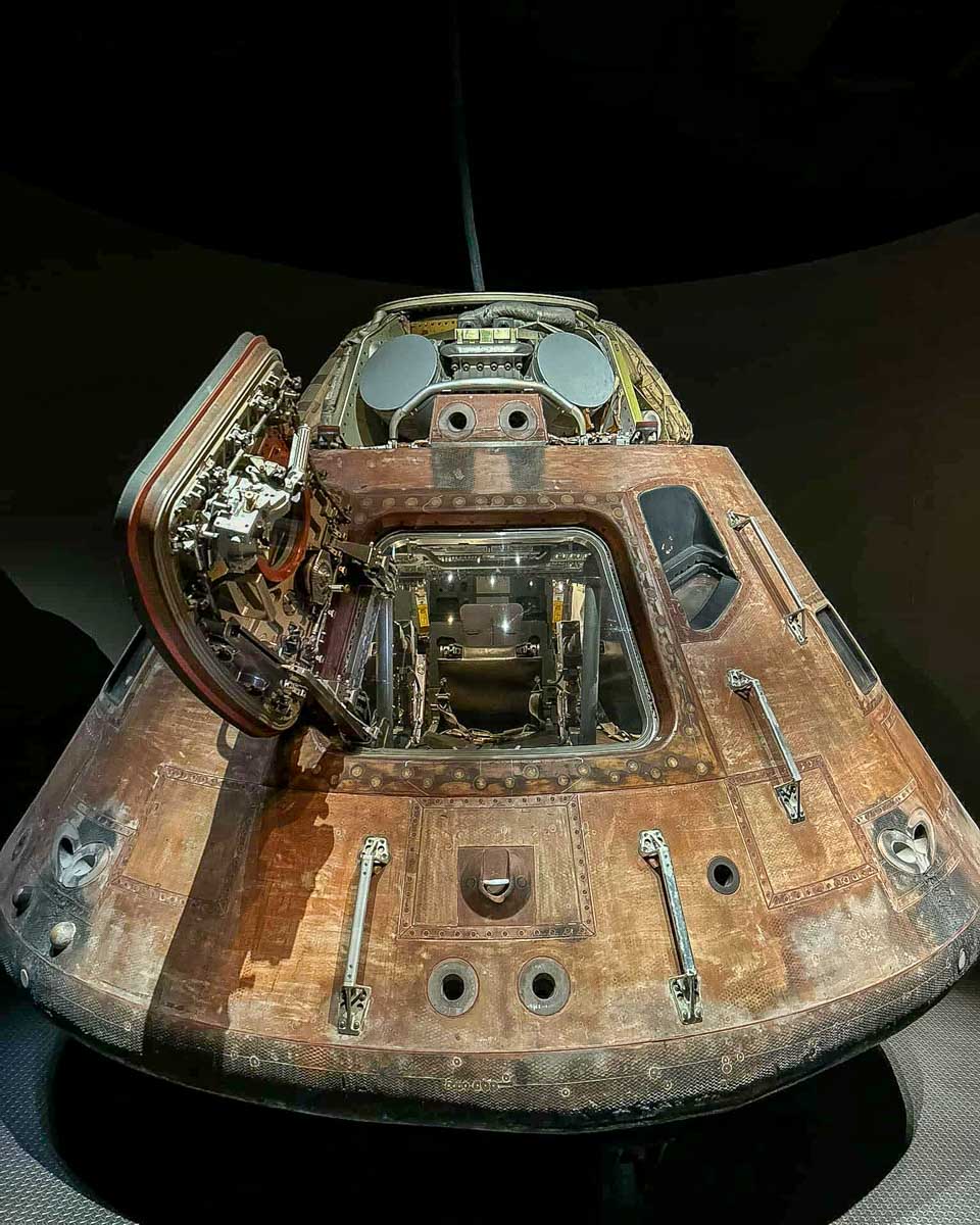 A landing ship in the Kennedy Space Center on a tour from Orlando Florida