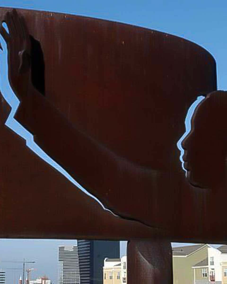 A piece of art seen in the MLK Memorial District in Atlanta Georgia