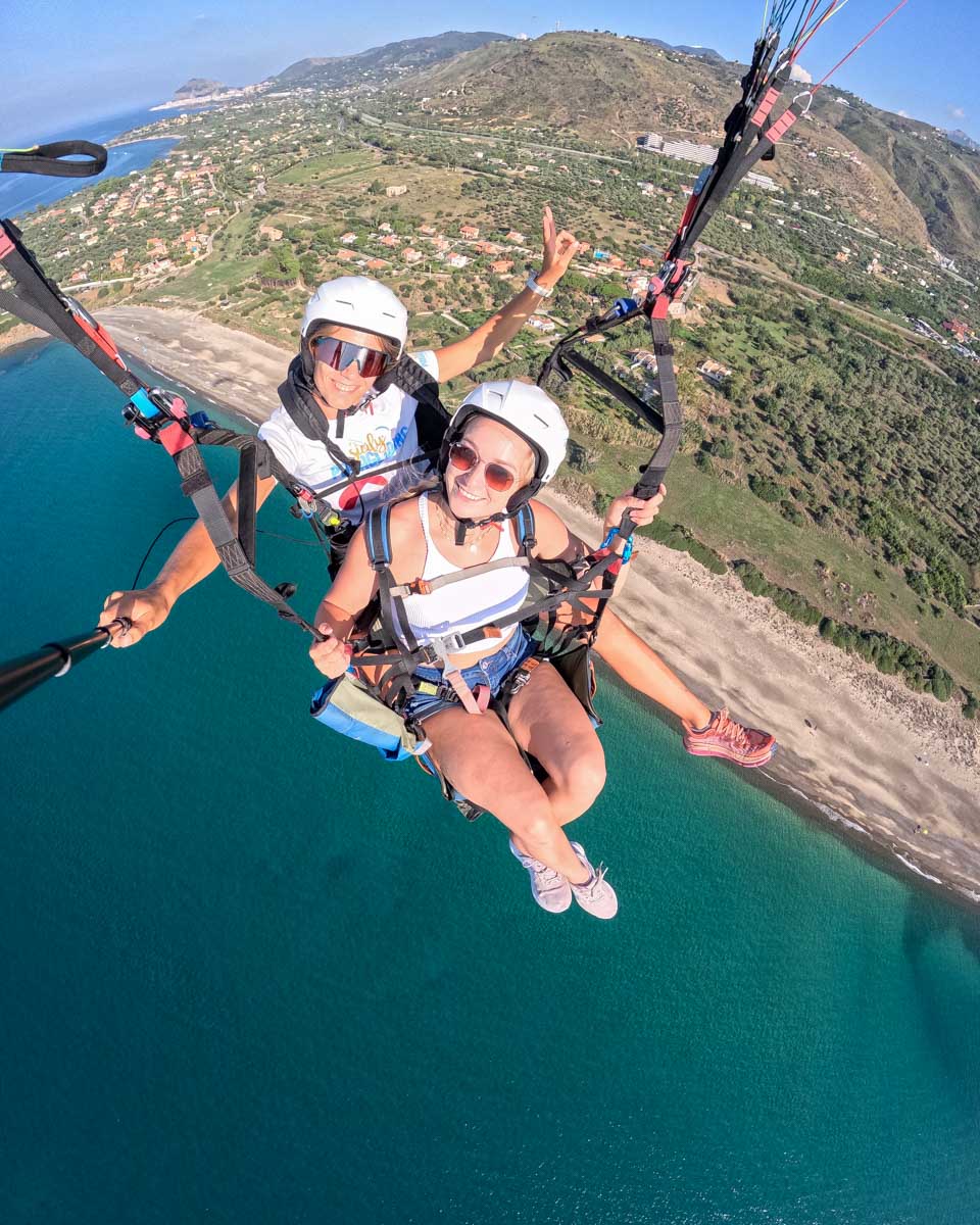 Bailey-paraglides-in-Corfu Greece