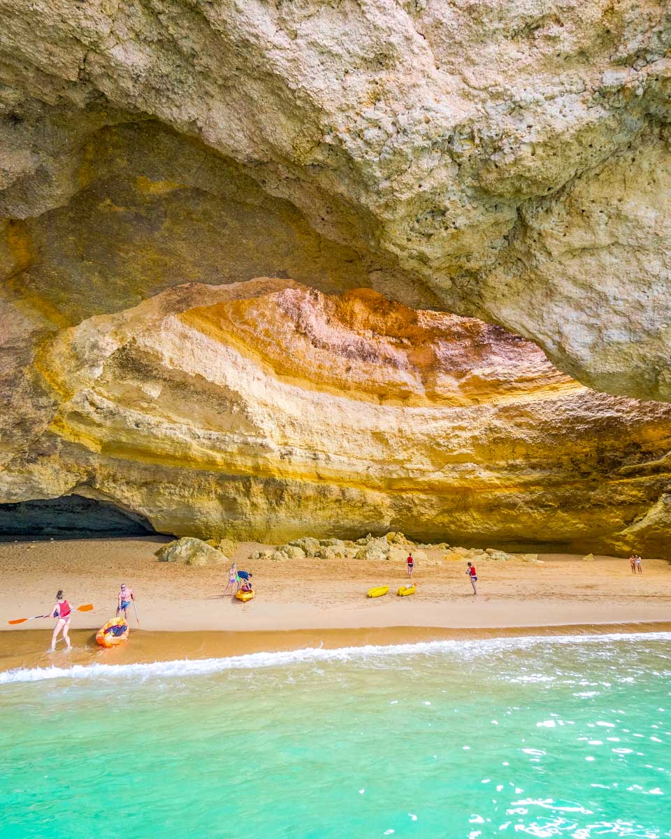 Benagil Cave seen on a kayak tour from Albufeira Portugal
