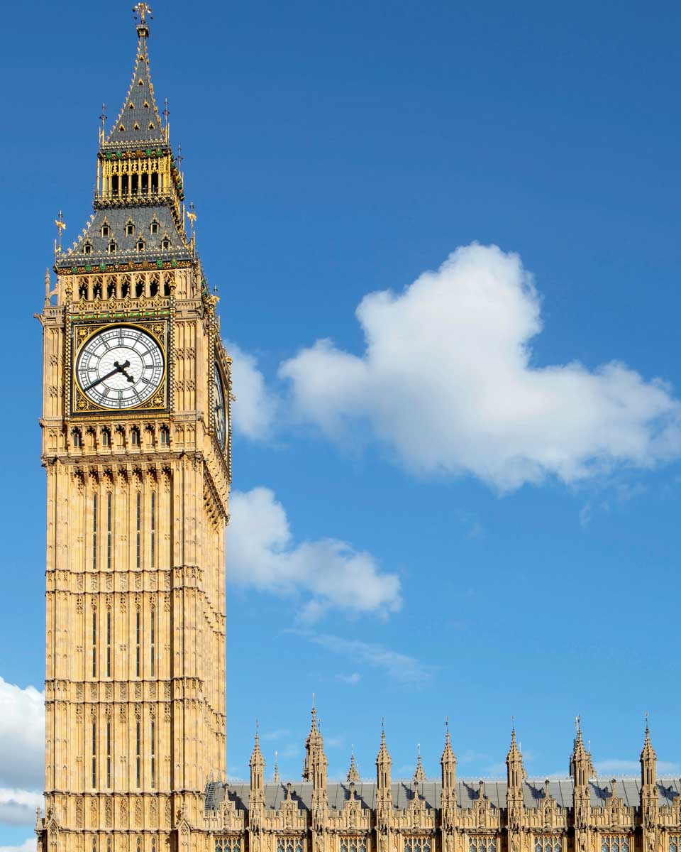 Big Ben seen on a tour of London England UK