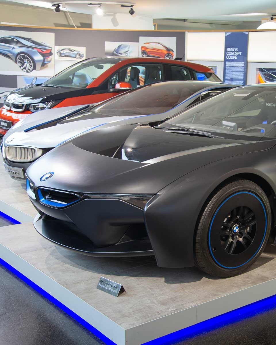 Cars in the BMW Museum in Munich Germany