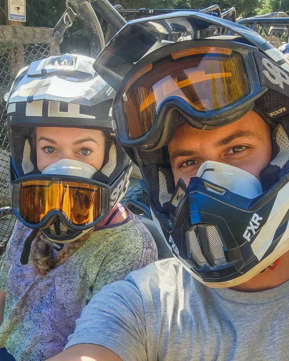 Daniel-and-Bailey-take-a-selfie-while-ATVing-in-Phoenix Arizona