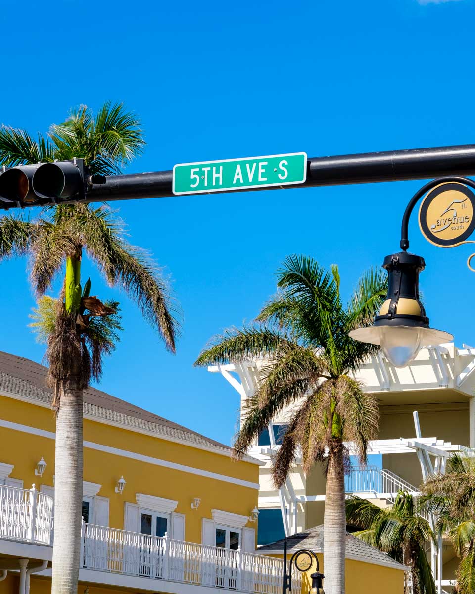 Downtown Naples Florida seen on a trolley tour