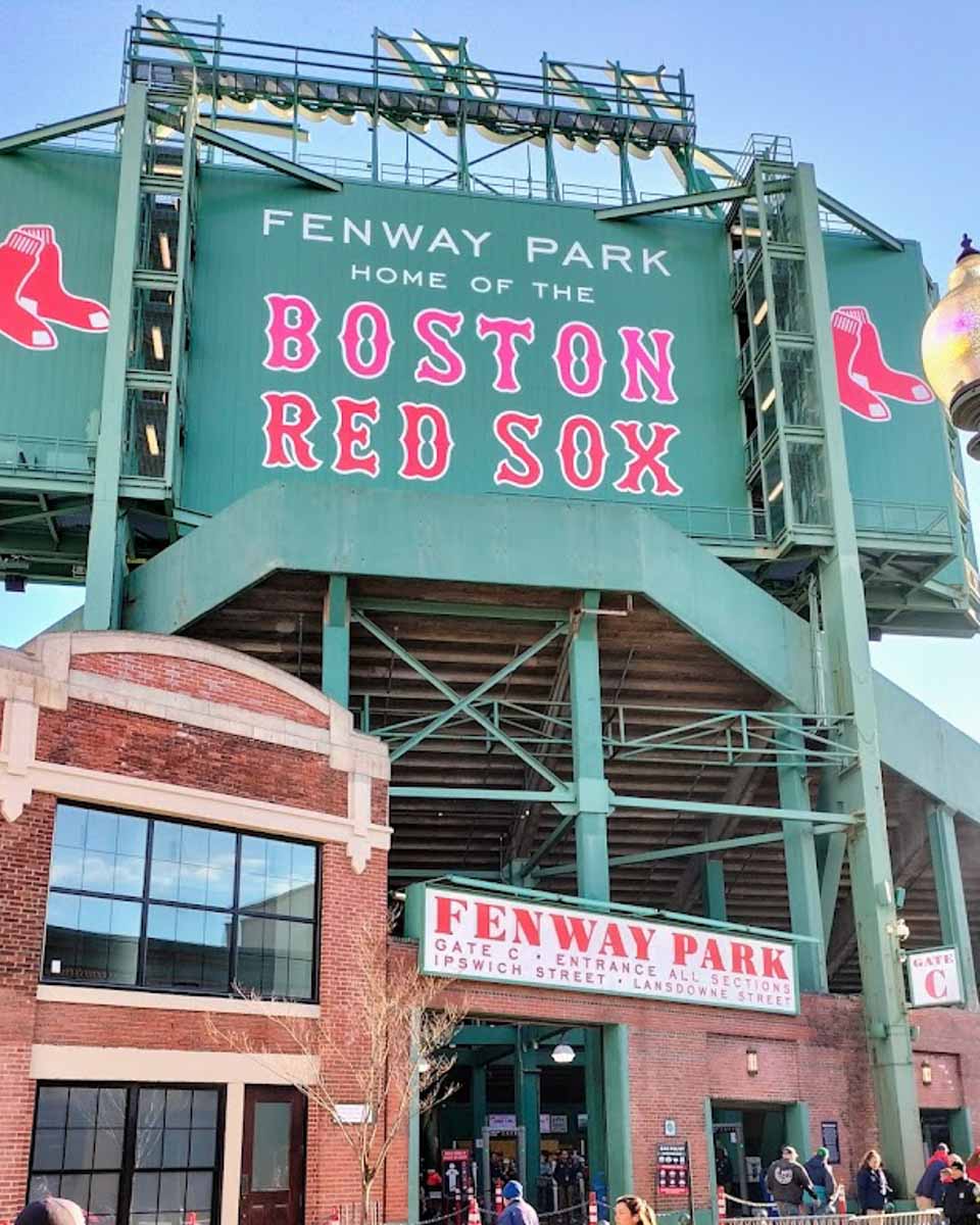 Fenway Park outside on a tour in Boston Massachusetts
