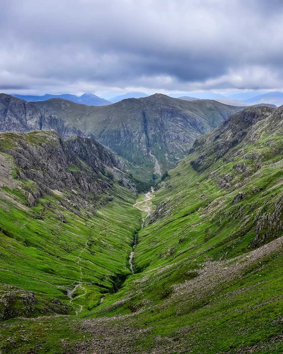 Glencoe Valley seen on a tour from Glasgow Scotland