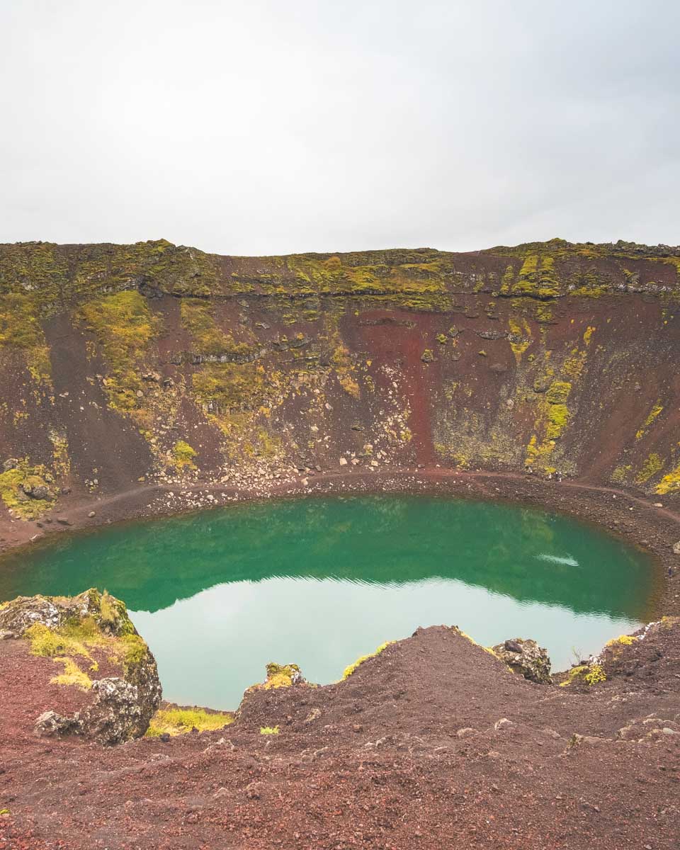 Kerid Crater seen on a tour from Reykjavik Iceland