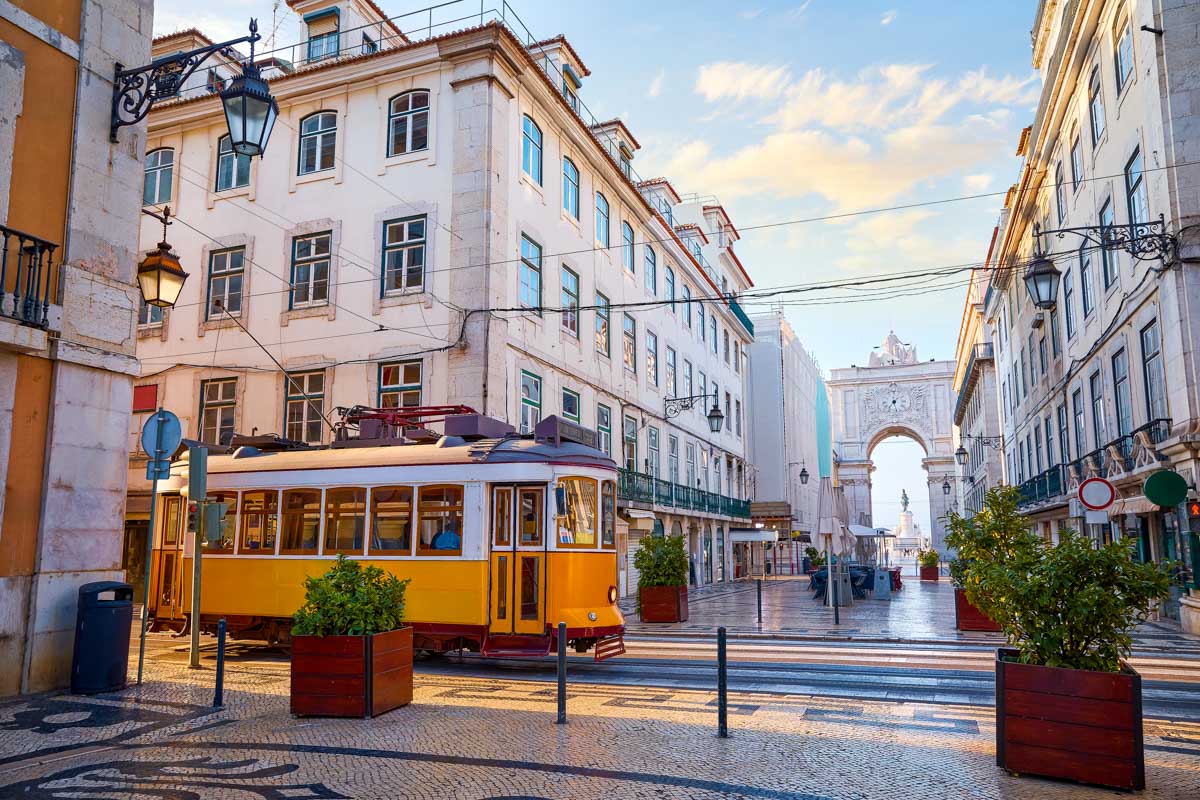 Lisbon Portugal and a funicular