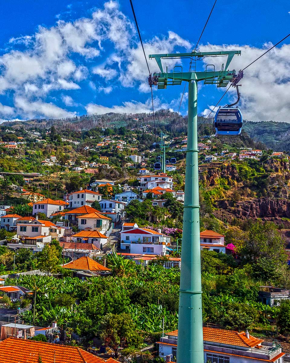 Madeira Portugal Funchal city cable car