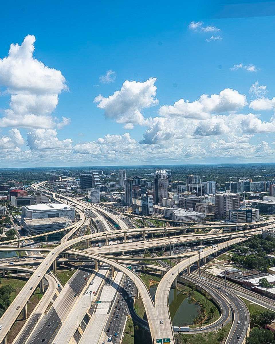 MaxFlight Helicopter Services flying over Orlando Florida on a helicopter tour Orlando Florida