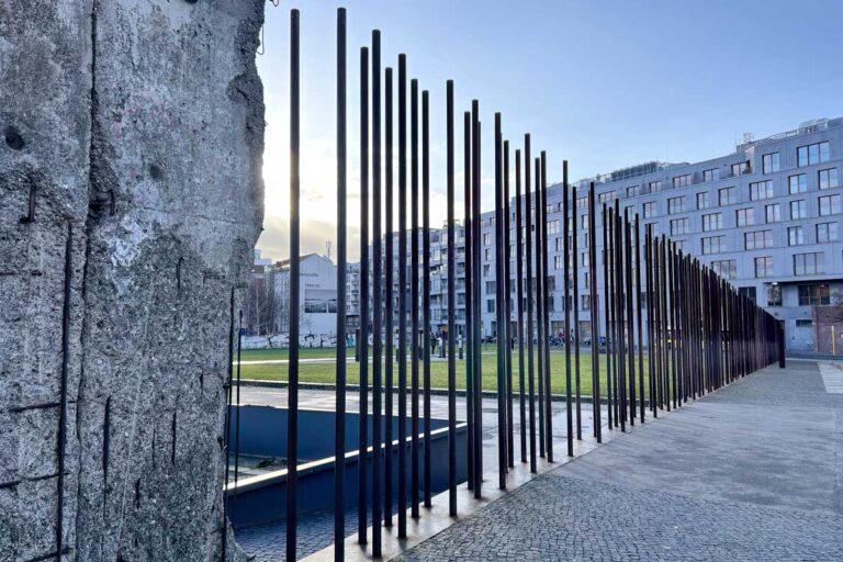 Part of the Berlin Wall Memorial in Berlin Germany