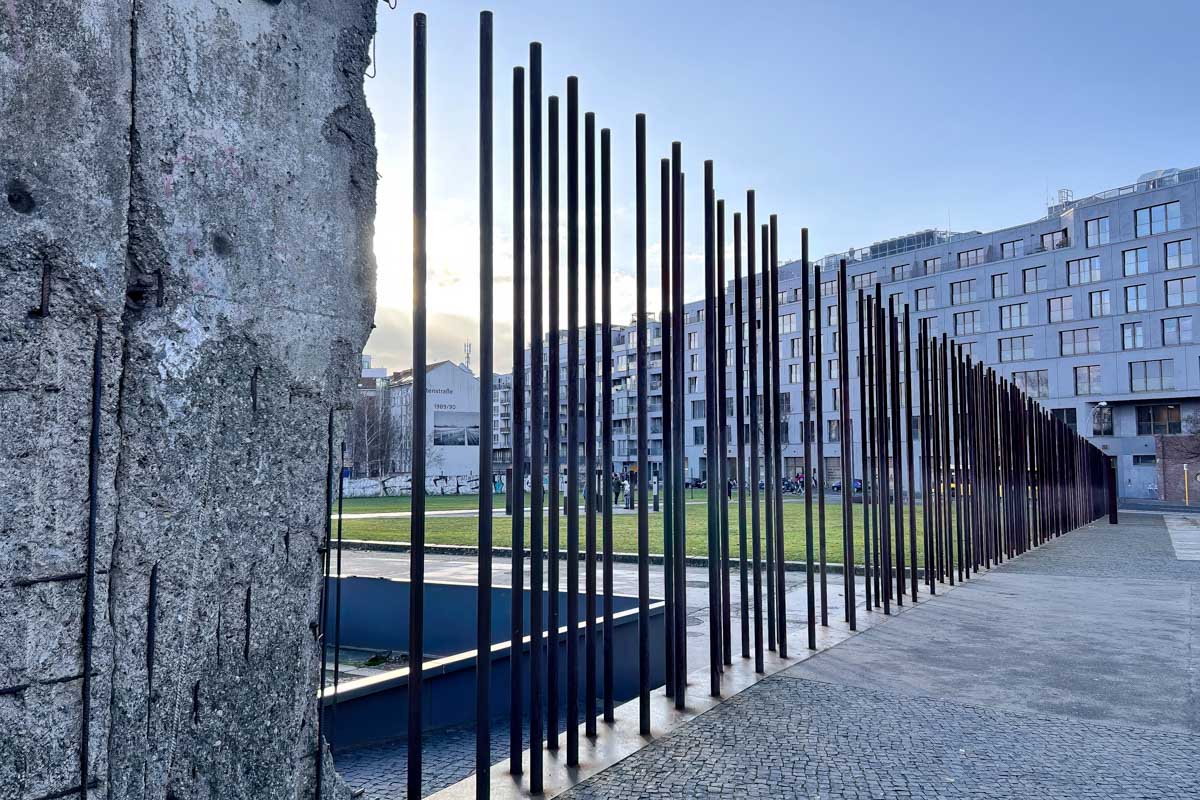 Part of the Berlin Wall Memorial in Berlin Germany