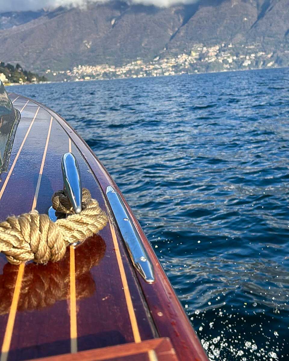 Taxi Como Lake a boat on Lake Como Italy