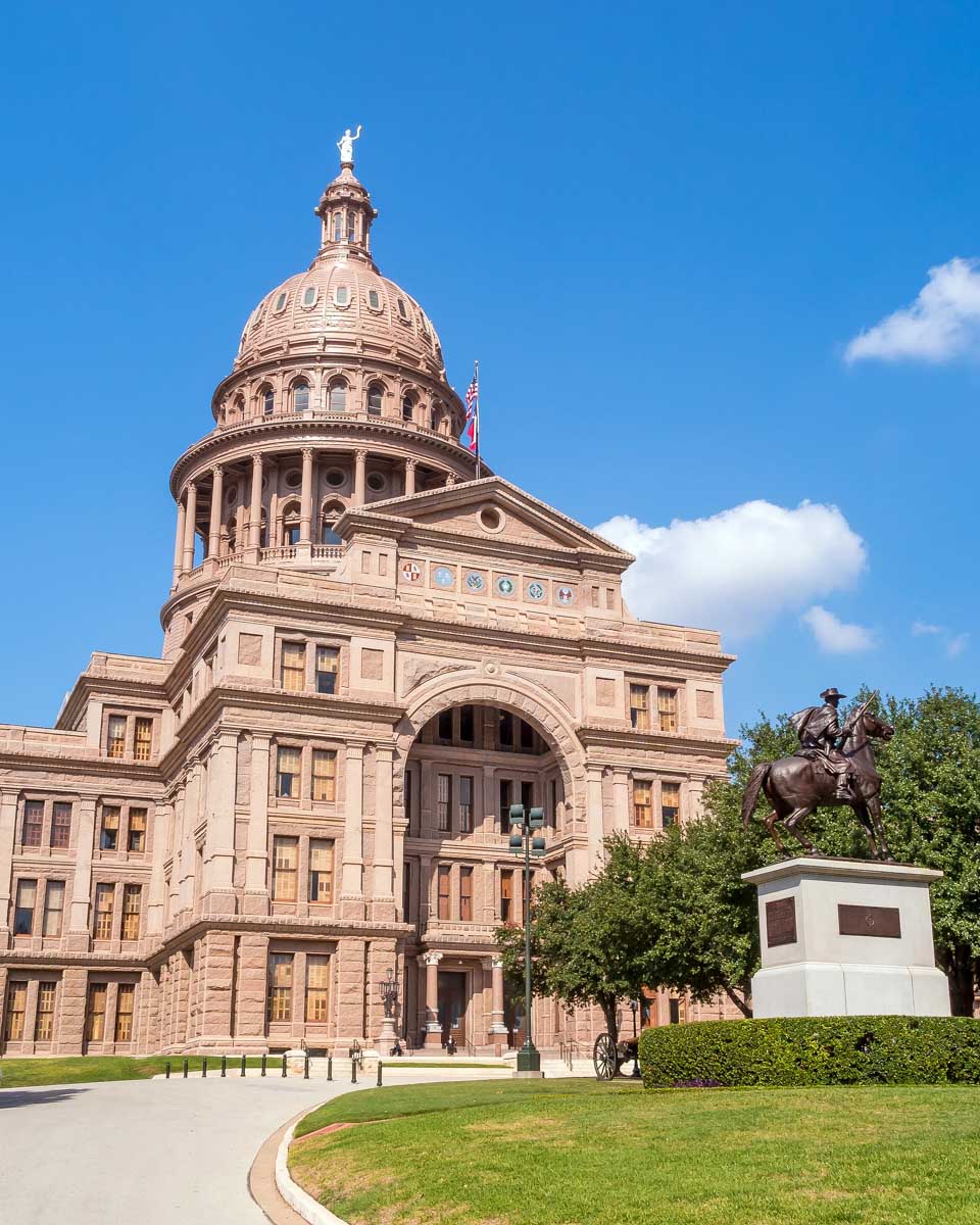 Texas State Capitol seen on a tour of Austin Texas