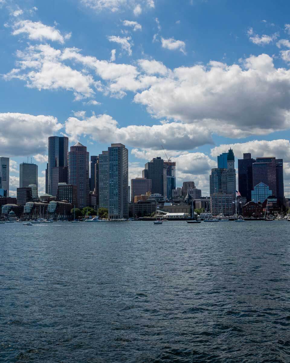 The Boston skyline seen on a tour from Boston Massachusetts