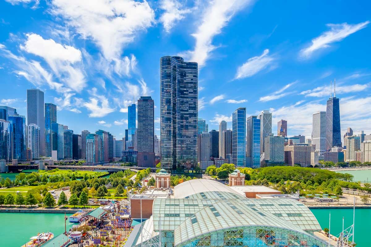 The Chicago Illinois skyline