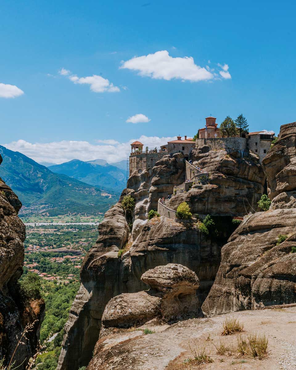 The Monastery of Varlaam seen in Meteora on a tour from Athens