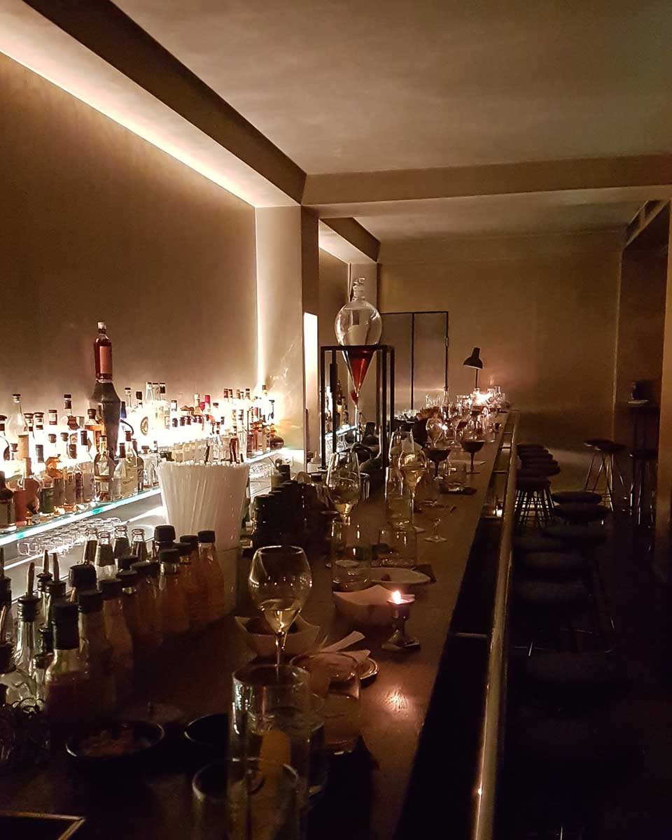 The bar area at Bar Immertreu In Berlin Germany