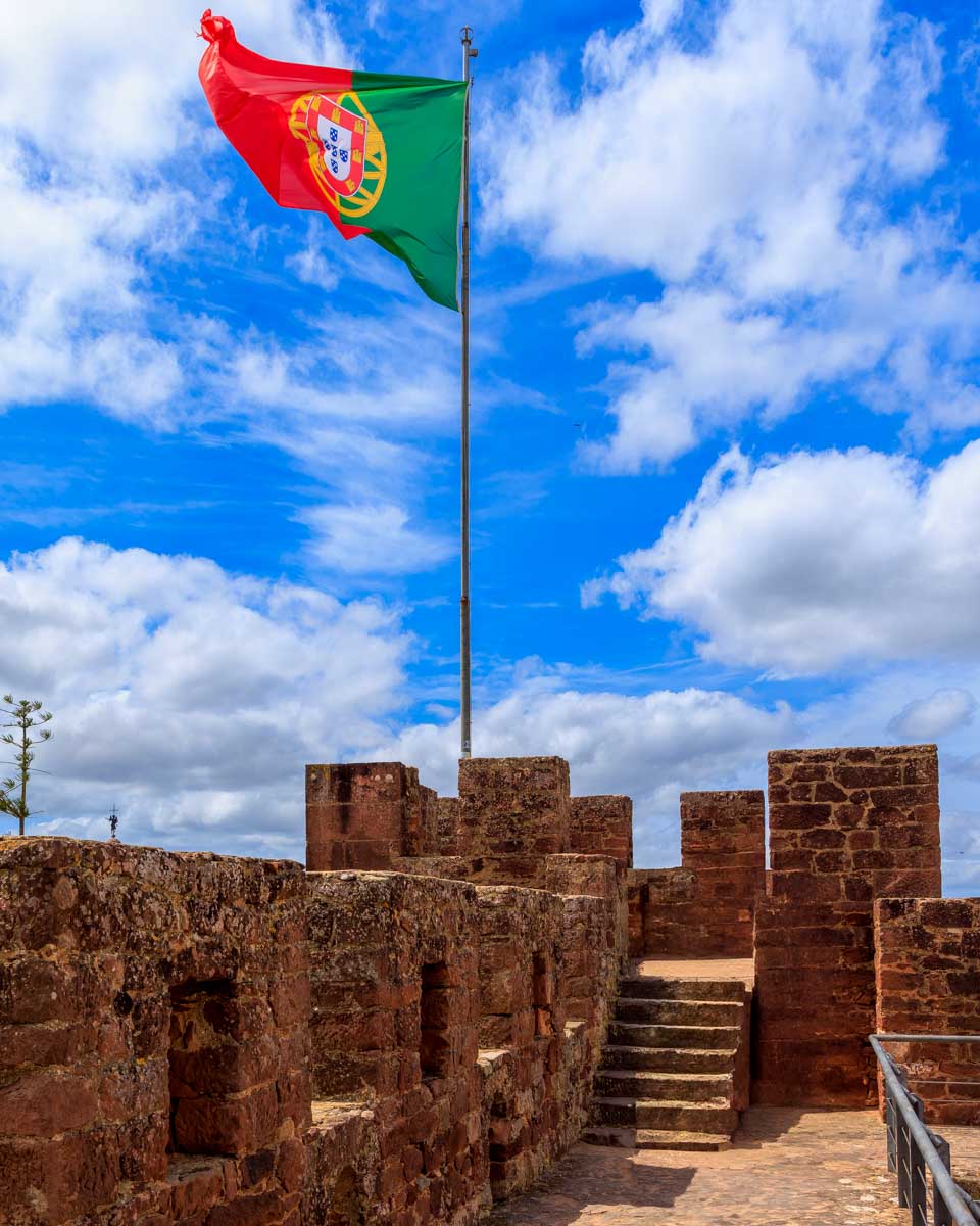 Top of Silves Castle seen on a wine tour from Albufeira Portugal