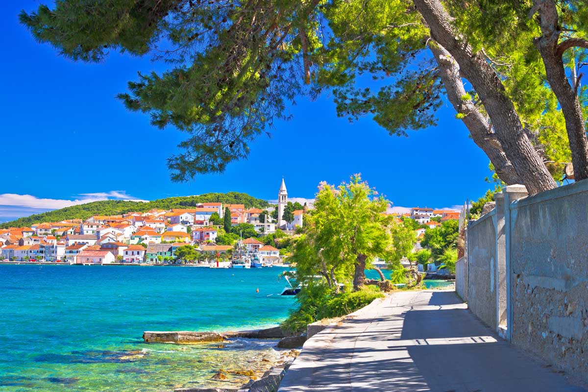 View of Zadar Croatia and the sea