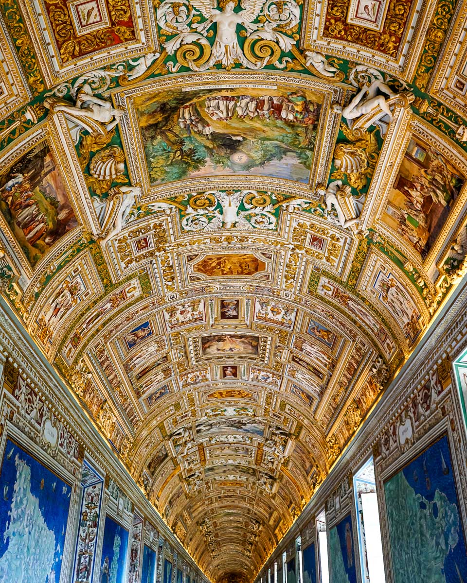gallery of maps seen on a Vatican Tour in Rome
