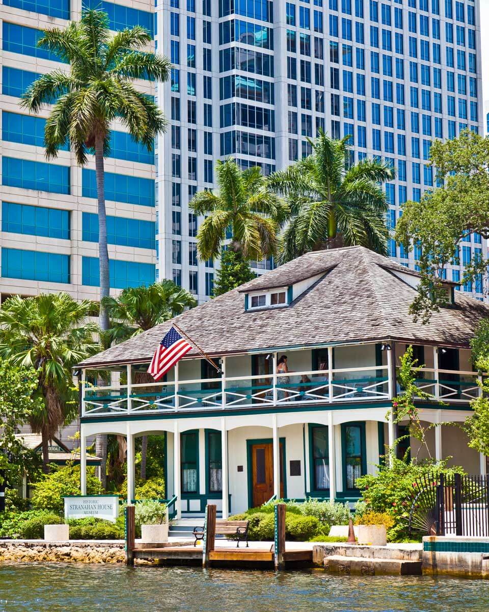 stranahan house seen on a paddlewheeler cruise in Fort Lauderdale Florida
