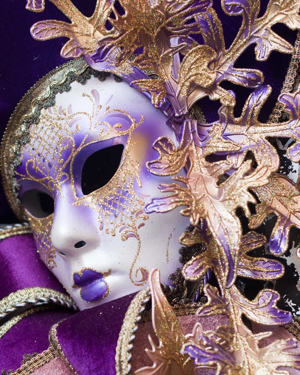 A decretive Venetian mask in venice italy