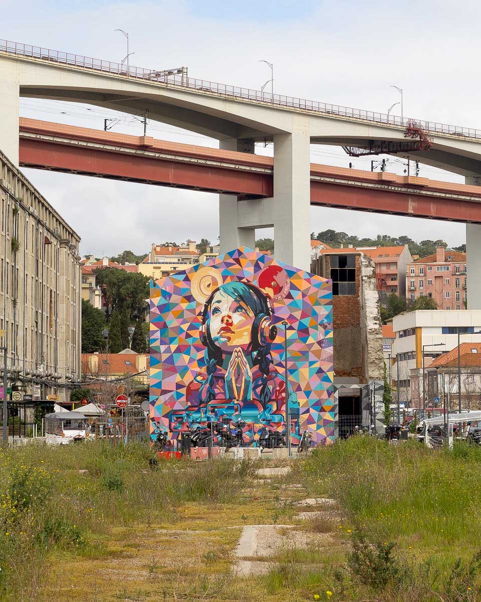 A mural at the LX Factory in Lisbon Portugal