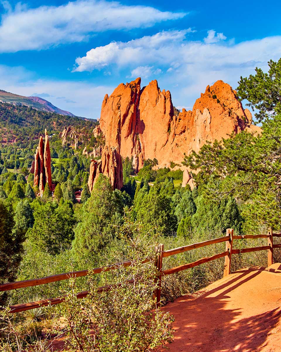 A rock formation at the Garden of the Gods seen on a tour from Denver Colorado