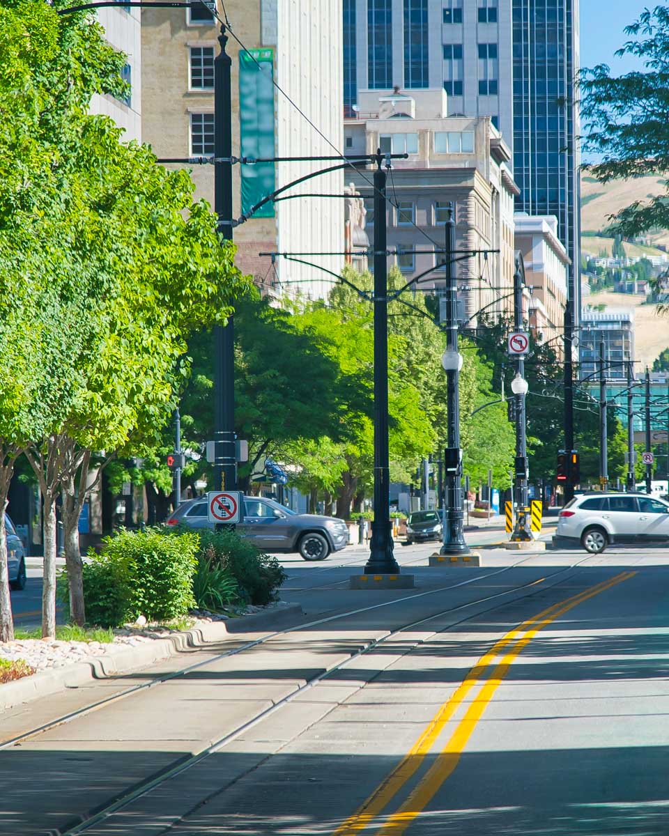 A street in downtown Salt Lae City Utah