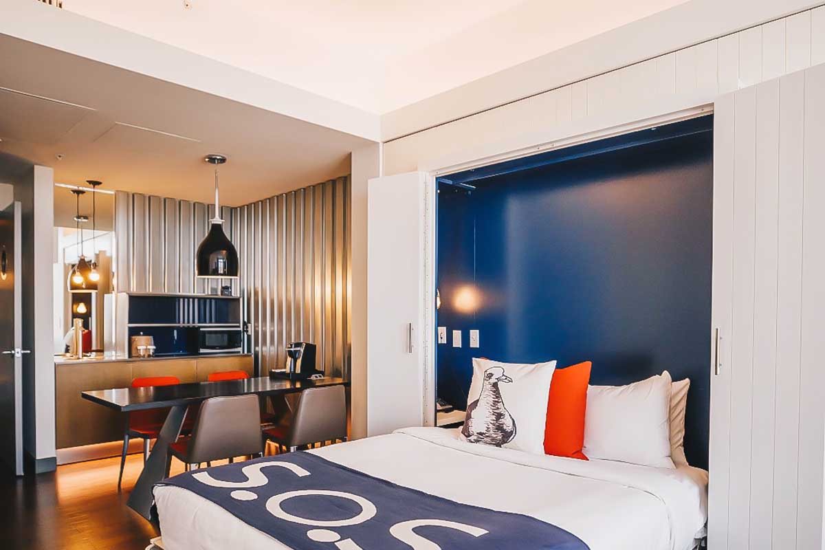 A suite at the Hotel Zephyr San Francisco