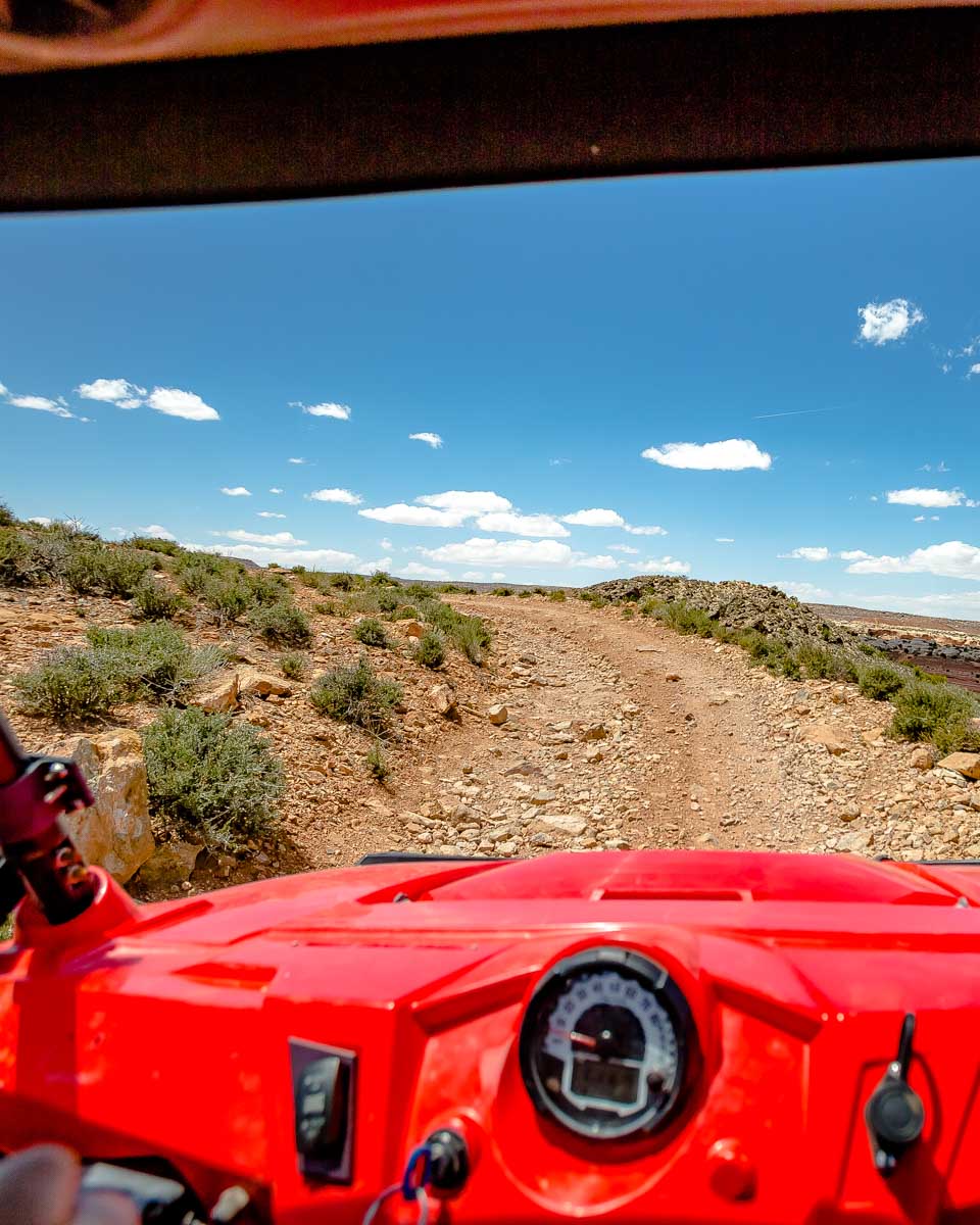 An ATV be driven down a path in Maui Hawaii