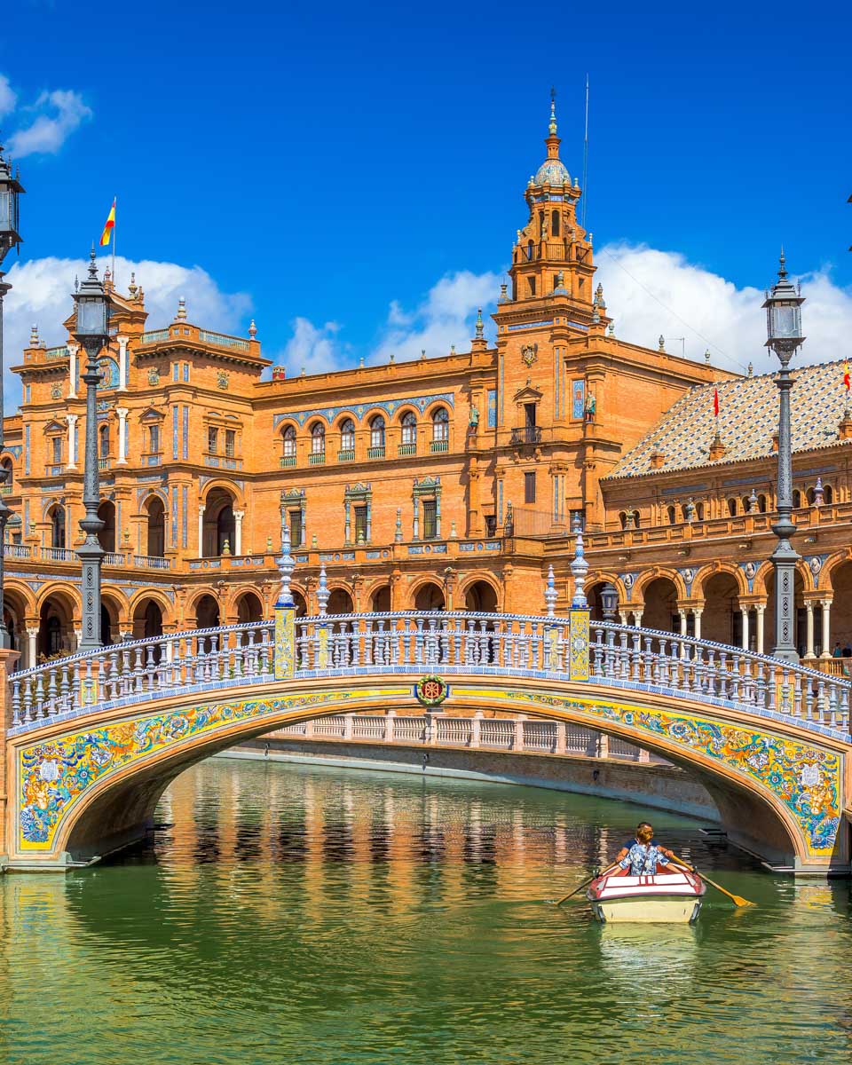 Bridge of Plaza de España, Seville, Spain