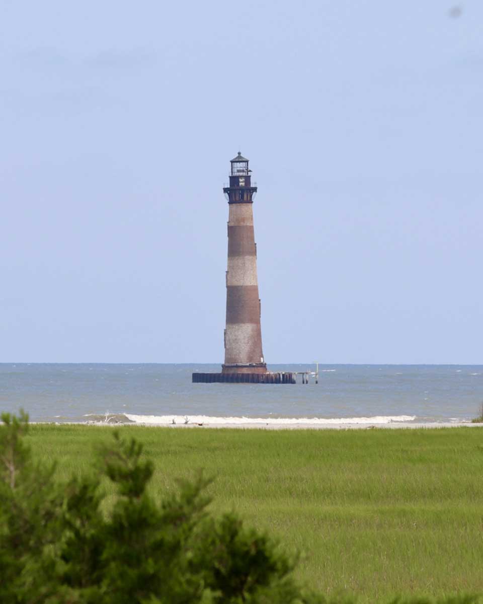 Charleston Outdoor Adventures morris island lighthouse seen on a tour from Charleston South Carolina