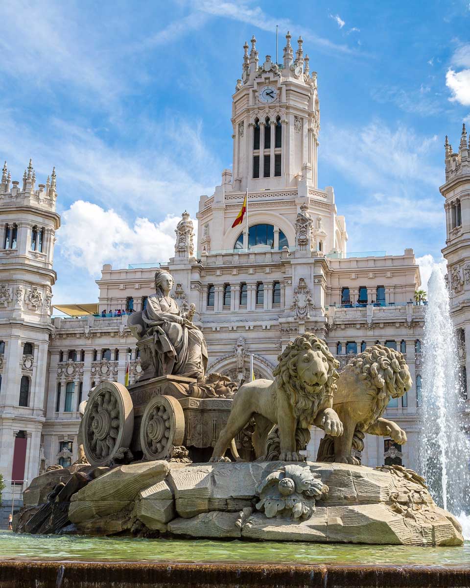Cibeles fountain in Madrid Spain