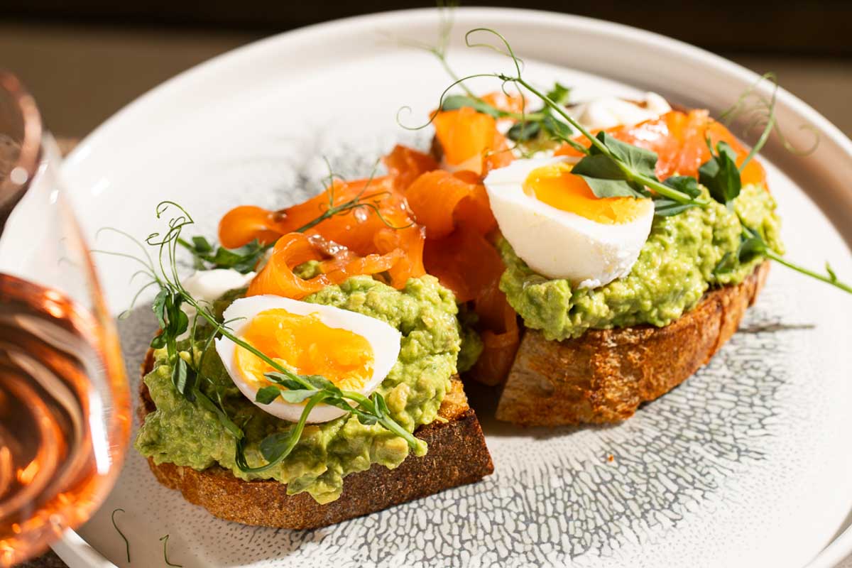 Finestrina breakfast eaten in Prague Czech Republic