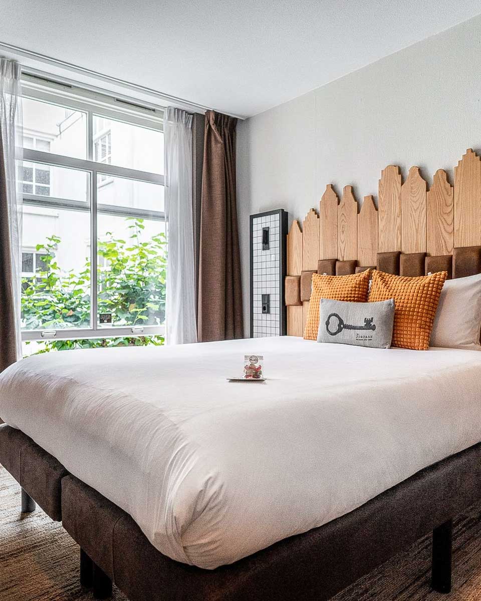 Hotel room at Mr Jordaan in Amsterdam