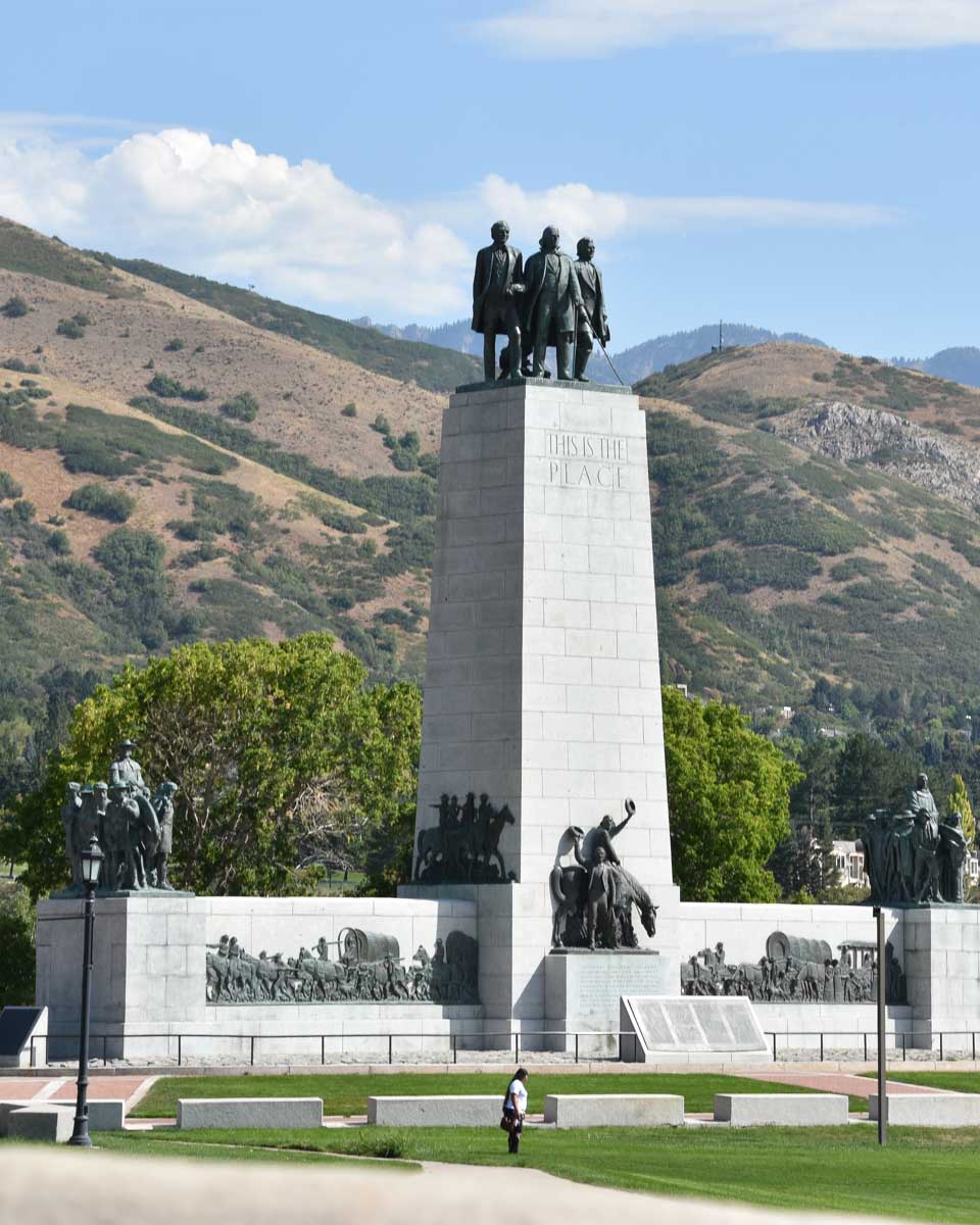 Monument at This Is The Place Heritage Park in Salt Lake City,