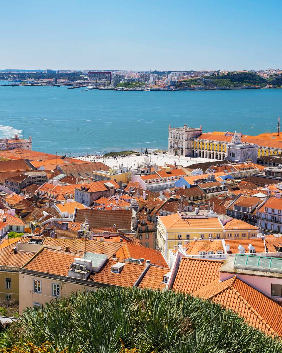Overlooking Lisbon in Portugal from a hill