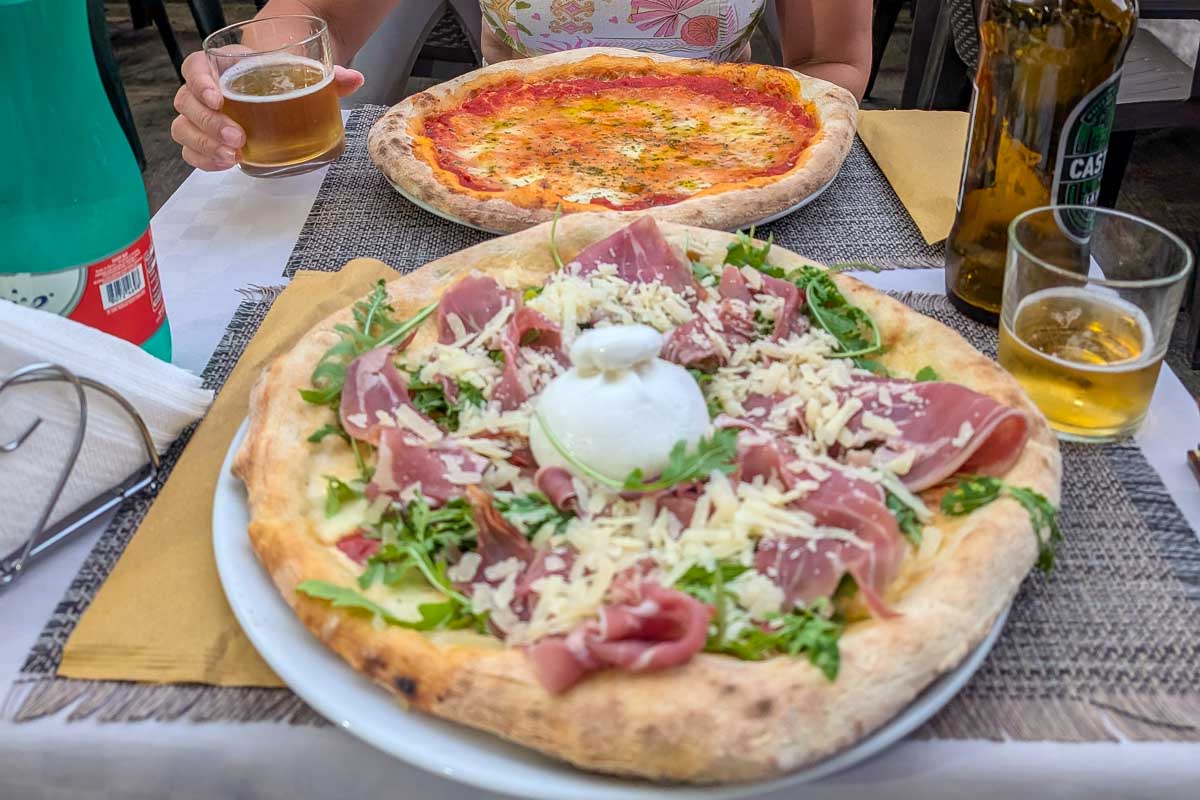 Pizza eaten in Whistler BC at Caramba Restaurant